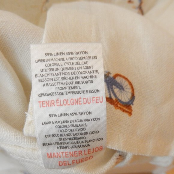 Rae Dunn Bicycle Print Button Down Blouse New Without Tags - Picture 7 of 8